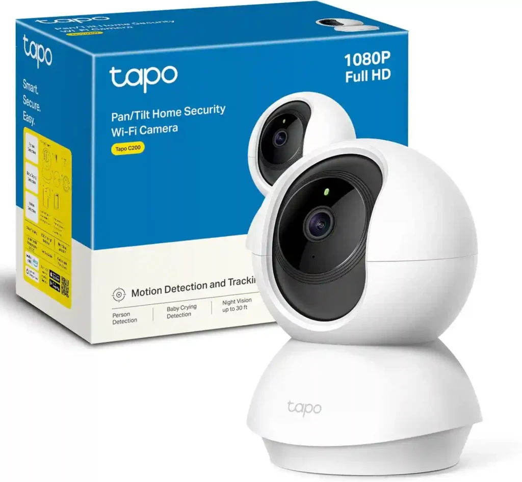 Cámara Wi-Fi de vigilancia 360º, 1080p HD, visión nocturna, seguimiento de movimiento, alarma y control por voz
