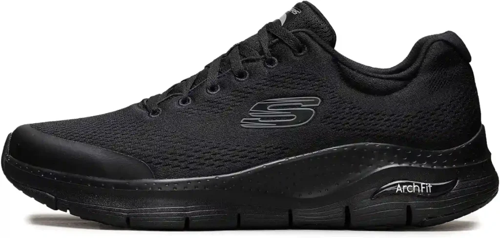 Zapatillas deportivas con cordones, parte superior de malla resistente para ventilación, plantilla extraíble Arch Fit para soporte del arco y media suela ligera con amortiguación. Ideales para caminar largas distancias, entrenamiento diario y actividades de alto rendimiento, ofreciendo comodidad y soporte en cada paso.