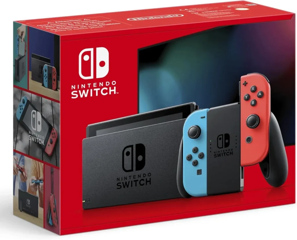 Nintendo Switch: Consola versátil con modos portátil, sobremesa y televisor. Juega donde, cuando y como quieras con mandos Joy-Con extraíbles y pantalla HD. Disfruta partidas multijugador en pantalla dividida, comparte con amigos o lleva tus juegos favoritos donde vayas. Nintendo Switch se adapta a tu estilo de vida, ofreciendo máxima flexibilidad y diversión.