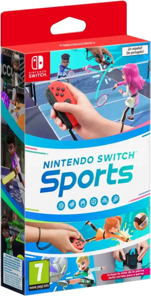 Disfruta de Wii Sports con mandos Joy-Con en seis deportes: fútbol, voleibol, tenis, bádminton, bolos y chambara. Juega en modo multijugador local o en línea, desafía a jugadores de todo el mundo y personaliza tu avatar con premios ganados. ¡Usa la cinta de pierna para el modo fútbol y disfruta de la acción!