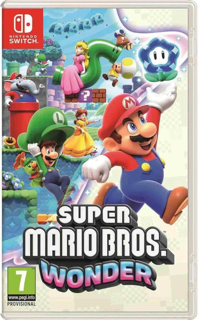 Disfruta de una nueva aventura en Super Mario con desplazamiento lateral 2D. Salva el Reino Flor de Bowser y explora seis mundos diferentes. Juega en modo multijugador local o online con hasta 12 jugadores. Elige entre 12 personajes, incluidos Yoshi y Caco Gazapo para una experiencia accesible y divertida.






Super Mario Bros. Wonder: aventura 2D, multijugador local, nuevos mundos.






